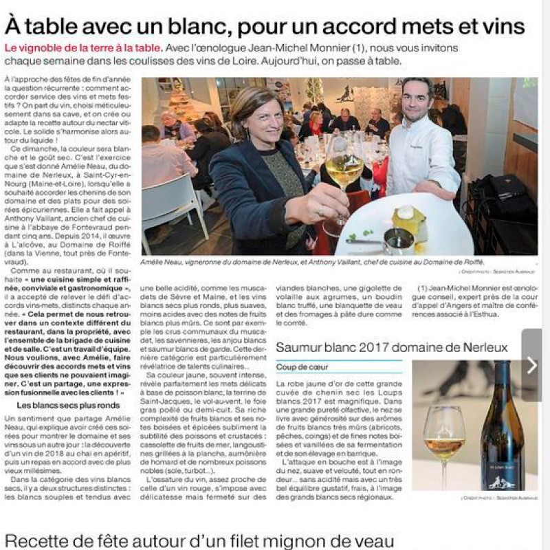 A table vin blanc